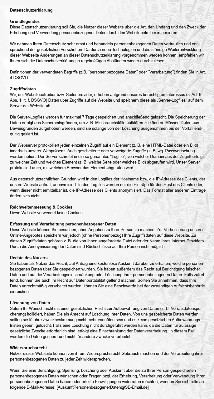 Datenschutzerklärung